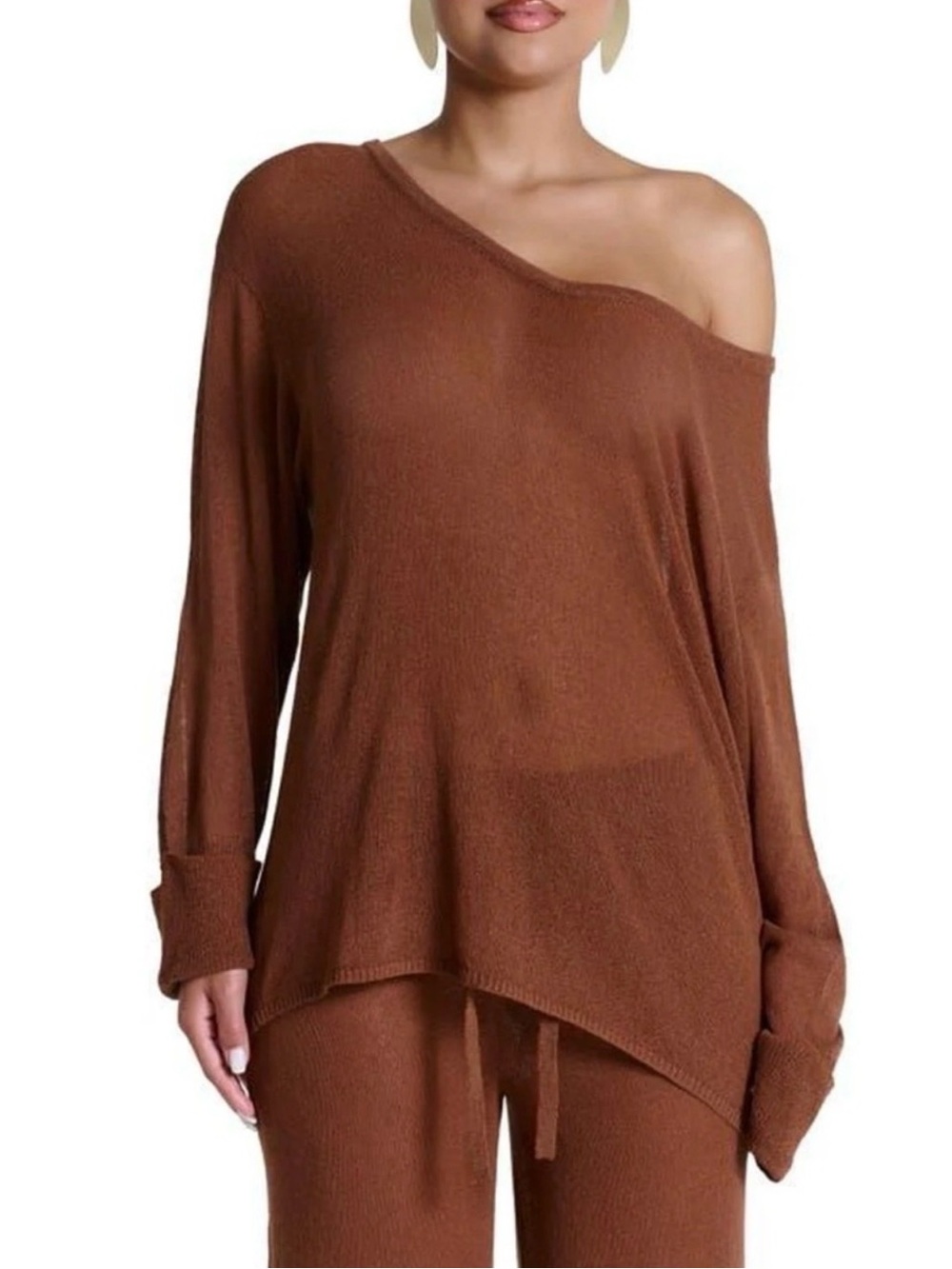 Naked Wardrobe relaxed sheer sweater - Picture 2 of 5